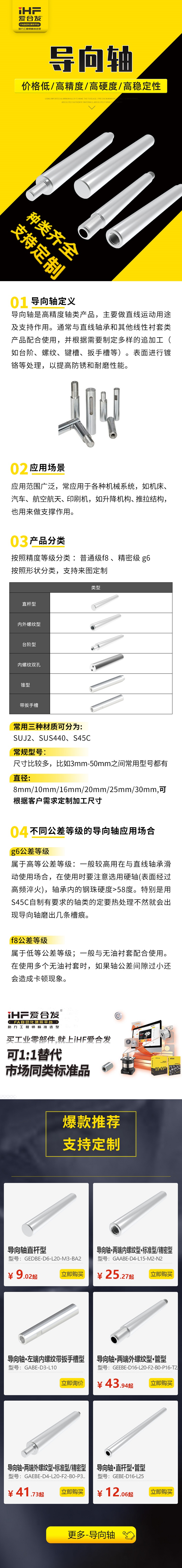 帶你30秒了解導(dǎo)向軸，支持定制！